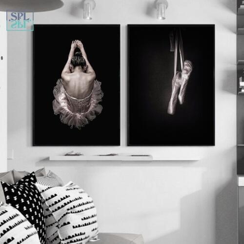 SPLSPL Ballet Skirt Girl Wall Picture Nordic Home Decor Angel Canvas Art Print Painting and Posters For Living Room No Frame