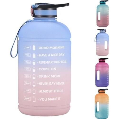 3.78L Sport Kettle Gradient Water Bottle Large Capacity Plastic Direct Drinking Bottles Outdoor Home Gym Fitness Cup Bottles