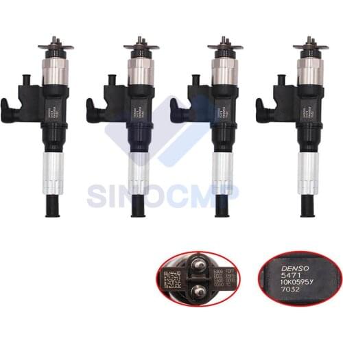4PCS Fuel Injectors 095000-5471 8-98151837-0 086547479165 for 2001-07 Isuzu NPR NPR-HD 4HK1 5.2L Engine Parts