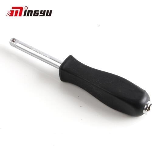 1/4" Shank Dual-purpose Socket Wrench Adapter Chrome Vanadium Steel Square Rod CR-V 6.3mm Connection Handle Socket Spanner Tool