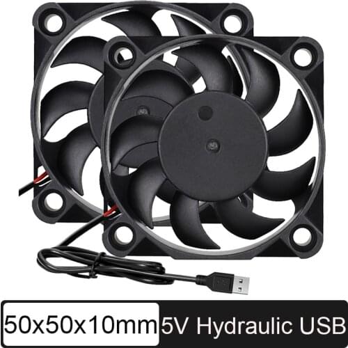 10Pcs GDSTIME 50mm USB Fan 5V Brushless DC Cooling Fan for VR Gear Aquarium Router Playstation Raspberry Pi Helmet Ventilation