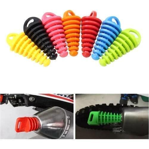 1PC Motorcycle Exhaust Pipe Motocross Tailpipe PVC Air-bleeder Plug Exhaust Silencer Muffler Wash Plug Pipe Protector Moto Parts