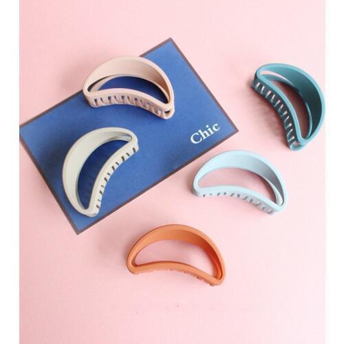 Women Hair Clip Large Size Acrylic Hairpins Solid Color Women Hair Crab Hair Claws Women Make UP Washing Tool Hair Accessories