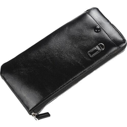 Baellerry Wallets with Cellphone Pocket Long Coin Purses for Men Women Clutch Business Male Wallet Vintage Large Thin Wallet ID