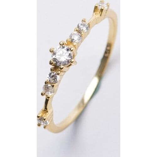 Fashion Gold Rings for Women Exquisite Crystal Bride Wedding Bijoux Bague Femme Anillos Ring Jewelry 5/6/7/8/9/10/11/12 Size