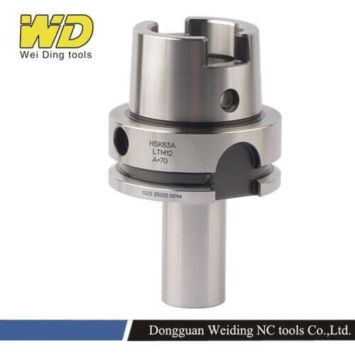1pcs HSK63A-M12-70 M12 threading holder for BAP milling head