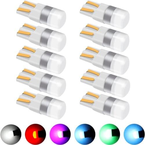 10pcs T10 LED Car Light 3030 Marker Lamp W5W WY5W 192 501 Tail Side Bulb Wedge Parking Dome Light Clearance Lights car Styling