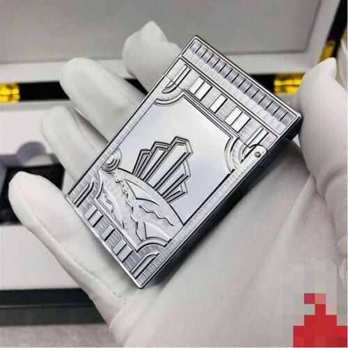 100% brand new retro DuPont bright sound lighter Seiko manufacture windproof copper body cigarette lighter with box