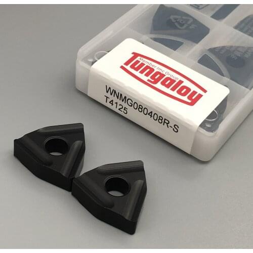 100% Original 10PCS WNMG080408R-S T4125 Machining Steel Part Carbide Insertss Metal Turning Tools lathe Cutter CNC Lathe Tools