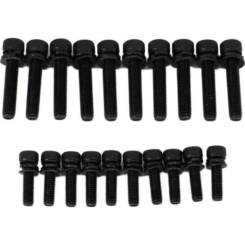20 pcs M5 M6 stainless steel black M5X18MM M6X30MM hexagon socket bolts with washers