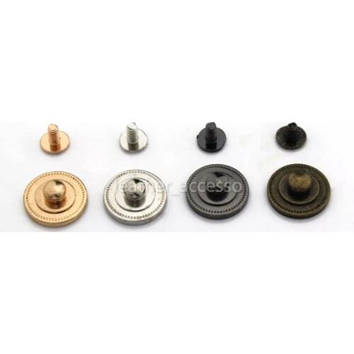 4pcs Brass Screw Back Rivets for Bag Base Studs and Leather Studs Nail Garment Leather Craft Belt Wallet Bag Decoration Hardware