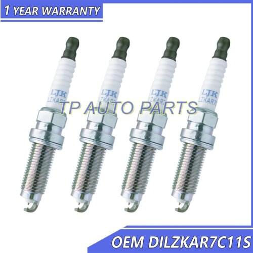 4 PCS Spark Plug OEM DILZKAR7C11S Compatible With Honda