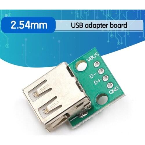 5pcs Type A Female USB To DIP 2.54mm PCB Connector Female USB PCB Board Connector USB PCB Socket USB Connector