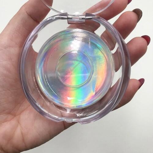 Acrylic eyelashes boxes clear lashes box round eyelashes packing pretty empty lashes box wholesale customization private logo