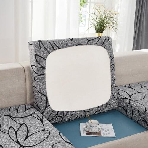 Sofa Seat Cushion Cover Elastic Floral Printing Sofa Slipcover Pet Kid Furniture Protector Stretch Removable Washable Slipcover