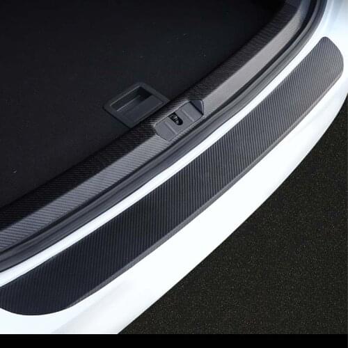 For Mazda CX30 CX 30 2020 2021 Accessories Carbon Fiber PU Inner Rear Bumper Protection Sticker Plate Decoration Cover 2019