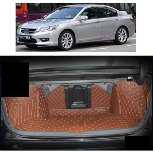 For fiber leather car trunk mat for honda accord 2013 2014 2015 2016 2017 9th generation