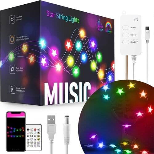 ELEUTH LED String Lights With Transparent Wire