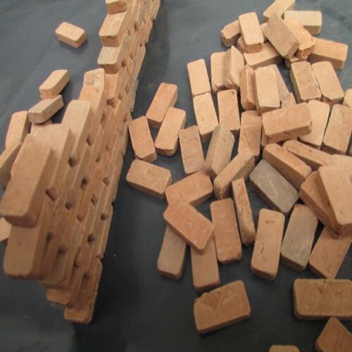 Model Bricks High Temperature Firing 1/16 Red Brick 50Pcs/Set DIY Sand Table Building Military Model Scene Accessories