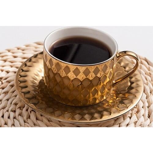 Nordic Style Bone China Coffee Cup Saucer Spoon Set 200ml British Cafe Porcelain Tea Cup Advanced Ceramic Teacup