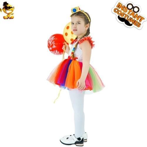 Halloween Girls Colorful Dress Christmas Fancy Dress Girls Cute Cartoon Movie Costumes Children Day Stage Performance Clothing