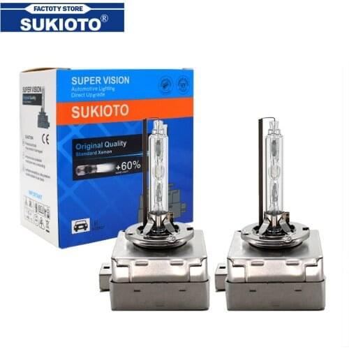 SUKIOTO 5 Pairs 55W D1S Xenon HID Replacement Bulb Metal Claw 12V 35W D1S D3S D4S D2S 6000K 4300K 5000K 8000K Car Headlight Lamp