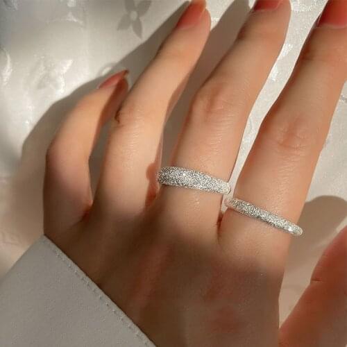 Lady Promise Love Engagement Ring Cute Female Small Opening Finger Ring 100% Real 925 Sterling Silver Adjustable Rings For Women