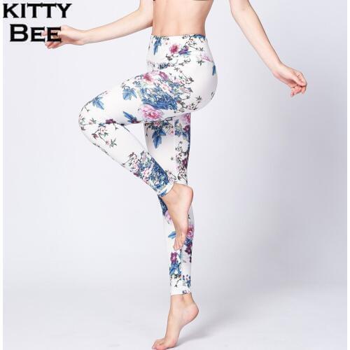 Gym Leggings Sport Women Fitness Yoga Pants High Waist Print Yoga Leggings Gym Tummy Control Leggings Workout Sport Tights Women