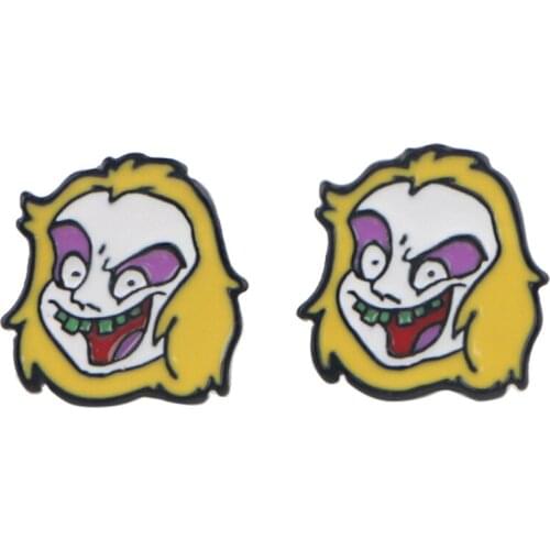 LT241 Movie Ghost Figure Stud Earrings For Womans Enamel Earrings Party Fashion Jewelry Girl Friends Gifts