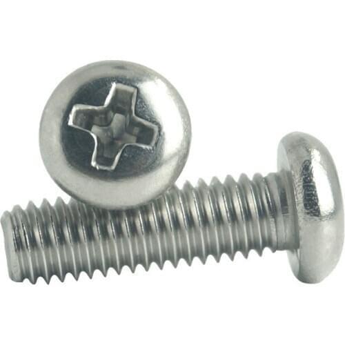 Luchang 304 Stainless Steel M2 M2.5 M3 Cross Recessed Pan Head PM Screws Phillips Screws