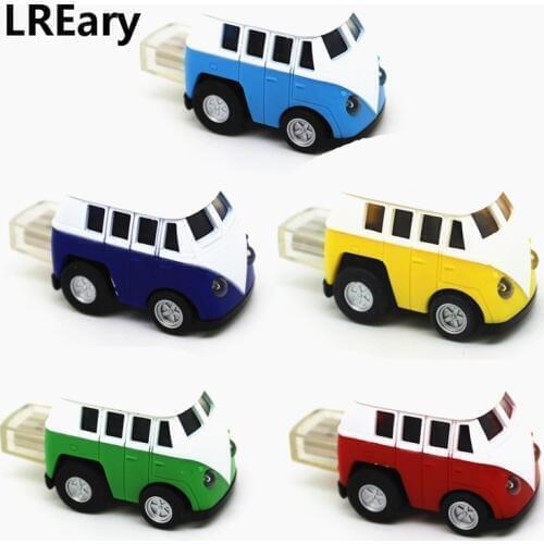 Cute Model Car T1 RV Transporter Bus Pen drive Mini Truck Van USB Flash Drive 4G 8G 16G 32G 64G Memory Stick Pendrive U Disk