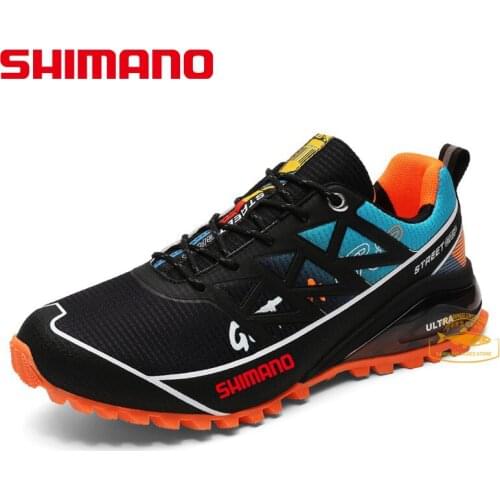 New Shimano Men Outdoor Fishing Shoes Mountaineering Breathable Non-slip Boots Wear-resistant Work Shoes Anti-puncture Sneakers
