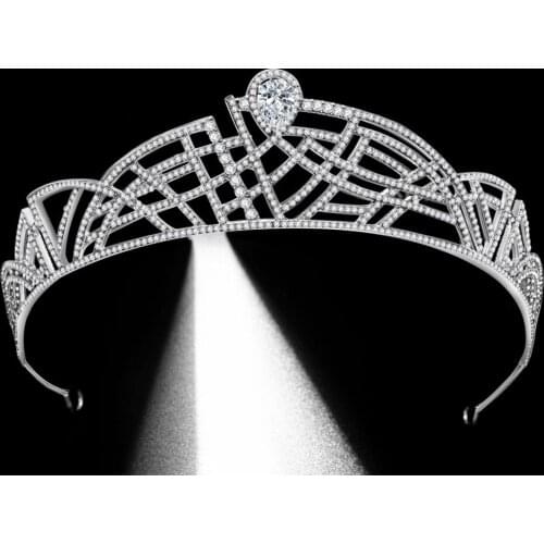 New Zircon Bride Crown Rhinestone Palace Royal Crown Princess Shooting Wedding Tiara