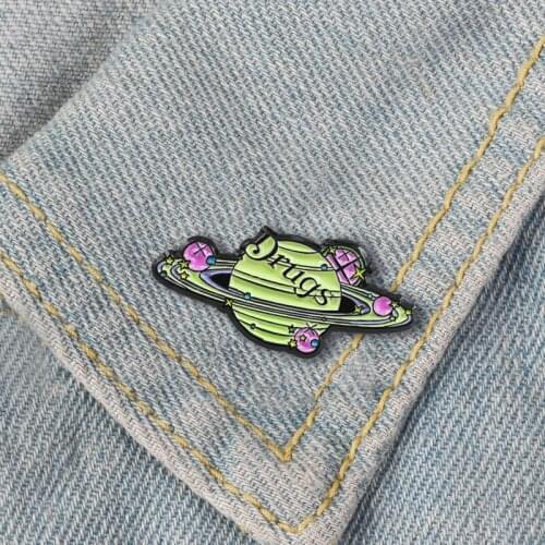 New trend green planet around the wonderful cosmic brooch enamel backpack suitable for childrens jewelry brooch