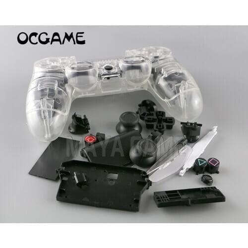 OCGAME For Playstatios 4 Transparent Housing Replacements For PS4 Controller Clear Housing Shell & Buttons