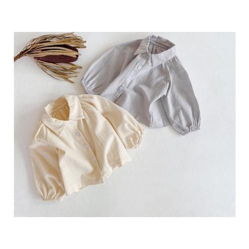 Autumn New Baby Girls and Boys Solid Color Shirt