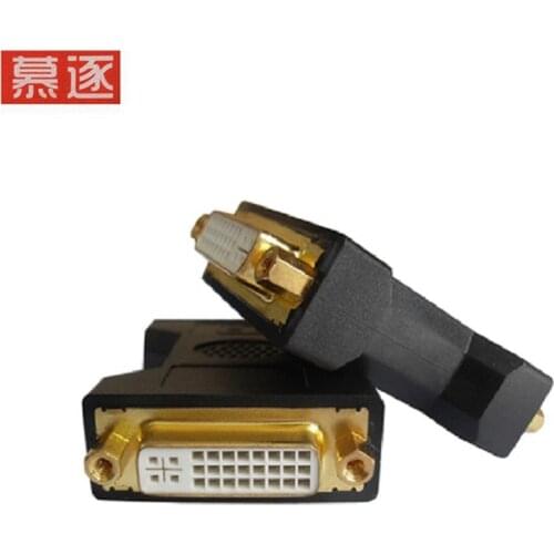 Gold plated dvi24 + 5 female to female adapter DVI wire pair connector DVI-I extension head to connector straight