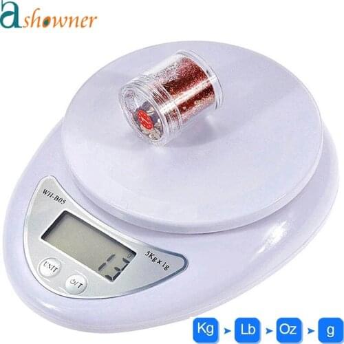 Portable 5kg Digital Scale LCD Electronic Scales Steelyard Kitchen Scales Postal Food Balance Measuring Weight Libra
