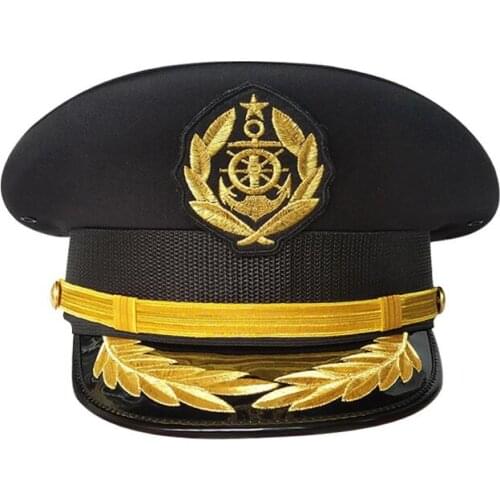 Embroidery Navy officer hat Navy cap Captain Military cap