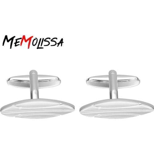 MeMolissa 3 Pairs Stylish hot style silver-plated long-sleeved shirt-sleeve button-down shirt with Cufflinks Men Jewelry