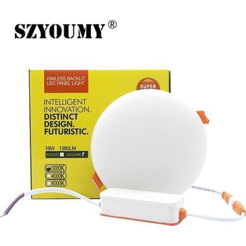 SZYOUMY LED Panel Light 10W 18W 24W 36W LED Ceiling Downlight AC85-265V Round Ceiling Lamp For Deroration Home Lighting 10PCS