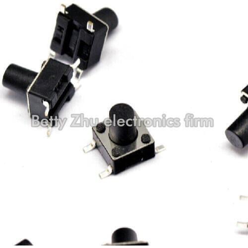 200PCS/LOT 6 * 6 * 8MM SMD Tact Switch 4-pin micro switch / button switch