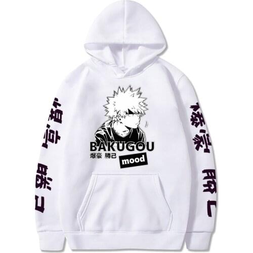 Japan Anime Harajuku My Hero Academia Cosplay Hoodie Women Men Sweatshirt Bakugou Katsuki Pullover Hooded Jacket Sportswear