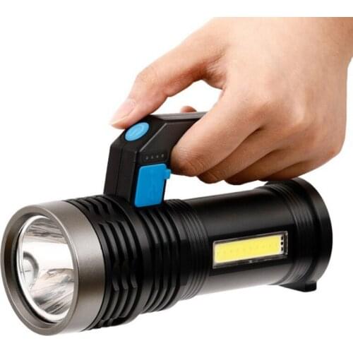 High Power LED Light Portable Handheld Spotlight Waterproof Flashlight USB Charge Night Camping Hiking Searchlight Floodlight