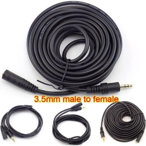 1.5/3/5/10M DC 3.5mm Jack Male to Female Headphone Extension Cable AUX Audio Stereo Extender Cord For pc AV Audio speaker