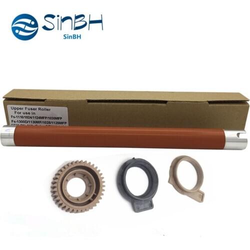 1Set X Upper Bushing+Gear+Upper Fuser Heat Roller for Kyocera FS1028 FS1128 FS1320d FS2000 KM2810 302H425010 2H425010 2H425150