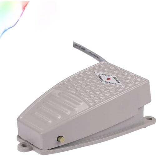 1pcs EKW-5A-B Foot switch 1NO 1NC EKW5A-B aluminum alloy pedal belt 10CM wire