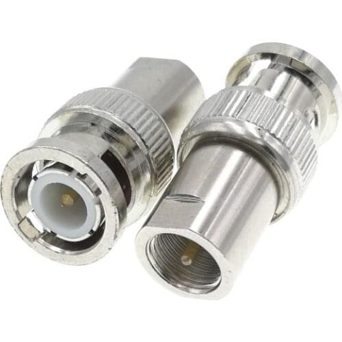 10pcs BNC Male Plug To FME Plug Male Straight RF Coaxial Adapter Connector