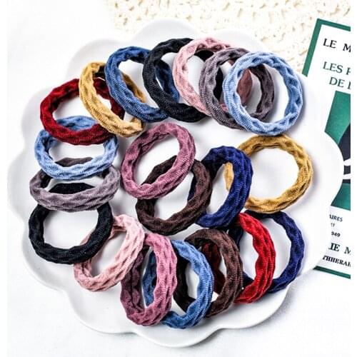 15Pcs Women Seamless Soft Hair Ring Hair Band Girls Elastic Rope Party Solid Ponytai Colored Rubber Band Hair accessories