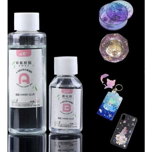 2Pcs DIY Handmade Jewelry AB Hard/Soft Glue Crystal Transparent Epoxy Glues Epoxy Glues Crafts Making Accessories